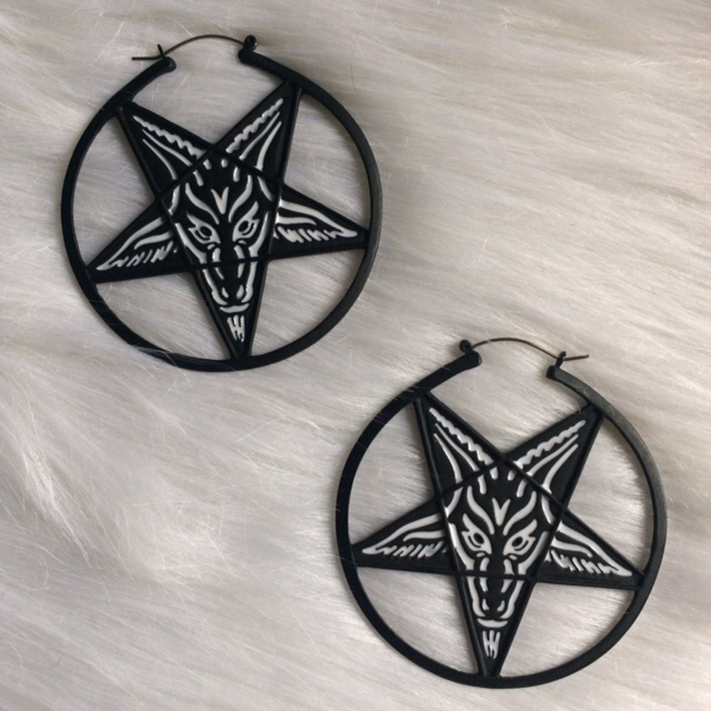 Blackcraft Cult pentagram earrings